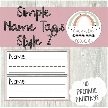 Preview of Simple Farmhouse Name Tags- PRINTABLE