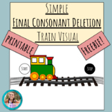 Simple Final Consonant Deletion Printable Train Visual | Freebie!
