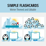 Simple Flashcards | Winter Themed and Editable