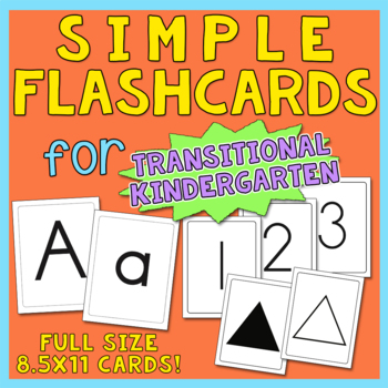 Simple Flashcards for Alphabet, Numbers 0-20, and Shapes by HeidiSongs