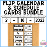 Simple Flip Calendar and Schedule Cards BUNDLE