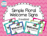 Simple Floral Welcome Signs