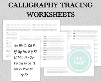 Preview of Simple Font Alphabet Tracking, Lettering practice worksheets pdf.