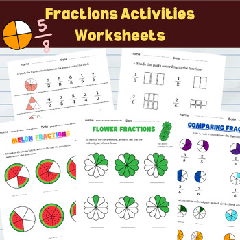Simple Fractions:Activity Book,Equivalent, Comparing, Fractions on a ...