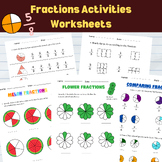 Simple Fractions:Activity page,Fractions Activities Worksheets