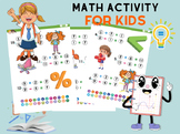 Simple Fractions NO PREP Packet  Math Activity for Kids