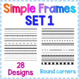 Simple Frames Set #1 - 28 Borders for Personal & Commercial Use