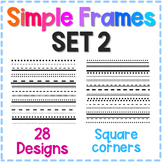 Simple Frames Set #2 - 28 Borders for Personal & Commercial Use