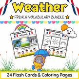 Simple French Weather Real Flash Cards & Coloring Pages Bu