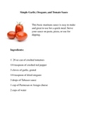 Simple Garlic, Oregano, and Tomato Sauce