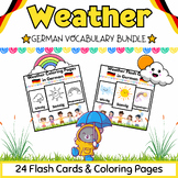 Simple German Weather Flashcards & Coloring Pages Bundle f