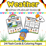 Simple German Weather Real Flash Cards & Coloring Pages Bu
