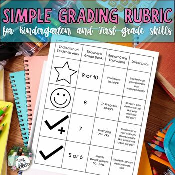 Preview of Simple Grading Rubric Scoring for Kindergarten and First Grade