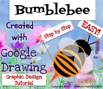 Preview of Simple Graphic Design Digital Bumblebee with Google Drawing or Google Slides