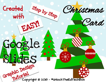 Preview of Simple Graphic Design Digital Christmas Ornaments & Trees Card - Google Slides