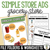 Simple Grocery Store Ads - File Folder Activities