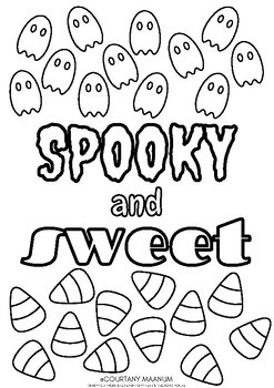 Simple Halloween Coloring Pages by Courtany Maanum | TPT