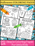 Simple Halloween Coloring Pages For Little Kids