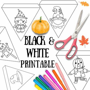 Preview of Simple Halloween banner | papercraft for october | class decor | PRINTABLE PDF
