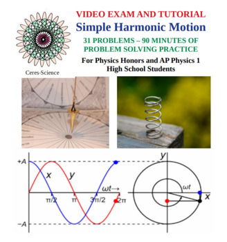 Preview of Simple Harmonic Motion - HS Physics - Problem Solving Video Exam and Tutorial