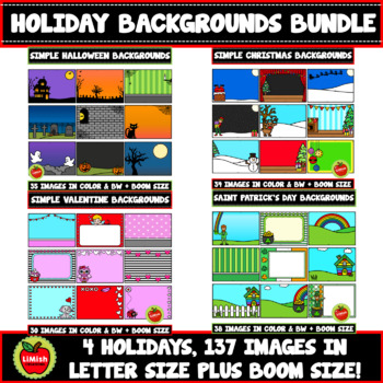 Preview of Simple Holiday Background Clipart Bundle