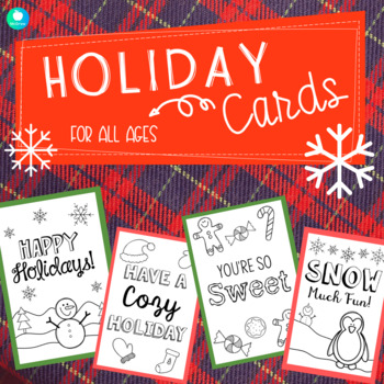 Preview of Holiday Coloring Cards