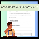 Simple Homework Reflection Template