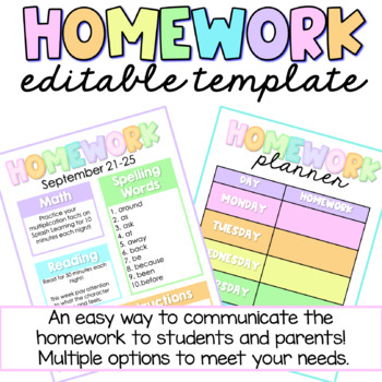 homework template pdf