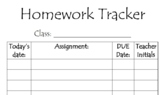 Simple Homework Tracker