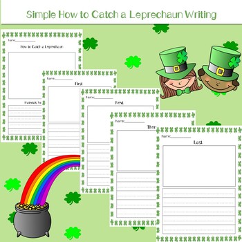 Preview of Simple How to Catch a Leprechaun Writing