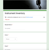 Simple Instrument Inventory Google Form 
