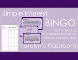 Simple Interest BINGO