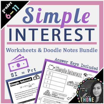 Preview of Simple Interest Bundle