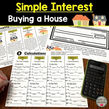 Preview of Simple Interest Buying a House Activity