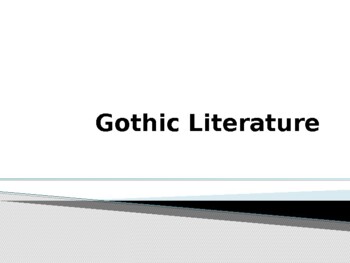 Preview of Simple Intro to Gothic Lit, Edgar Allan Poe & The Black Cat