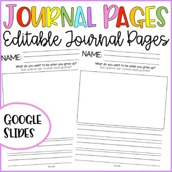 Preview of Simple Journal Pages - Google Slides
