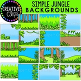 Simple Backgrounds: JUNGLE Clipart {Jungle Background Clipart}