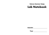 Simple Lab Notebook Cover