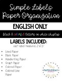 Simple Labels-Paper Organization