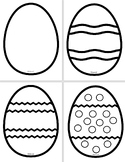 Large Easter Egg clipart, loose parts, creatives.