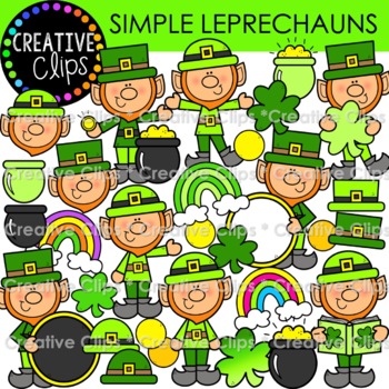 Preview of Simple Leprechaun Clipart {St. Patrick's Day Clipart}