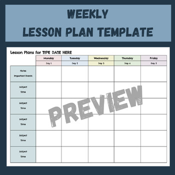 Simple Lesson Plan Template by Simple Teach Co | TPT