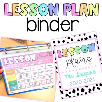 Preview of Lesson Plan Binder | Multiple Templates | Easy Edit | Customize for Your Needs