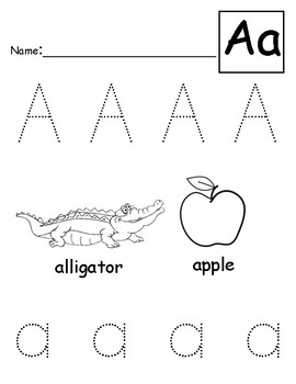 Download Simple Letter Tracing Pages A-Z by Rebecca Foss | TpT
