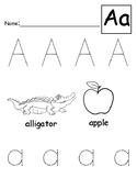 Simple Letter Tracing Pages A-Z