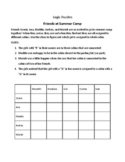 Simple Logic Puzzles: Friends at Summer Camp