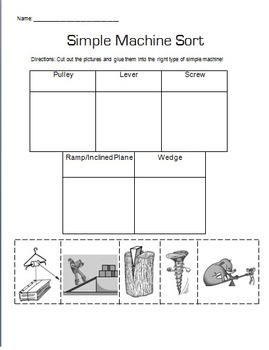 Preview of Simple Machine Cut and Sort