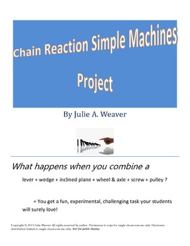 Preview of Simple Machines- A Chain Reaction Project