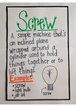 Preview of Simple Machines Anchor Charts