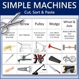 Simple Machines Cut, Sort and Paste - Science Activity Worksheet